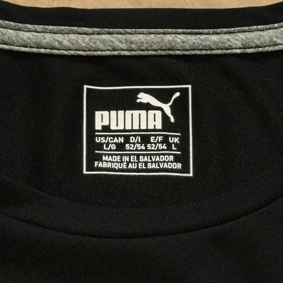 Puma t shirt Black for Men Size L - Picture 4 of 4